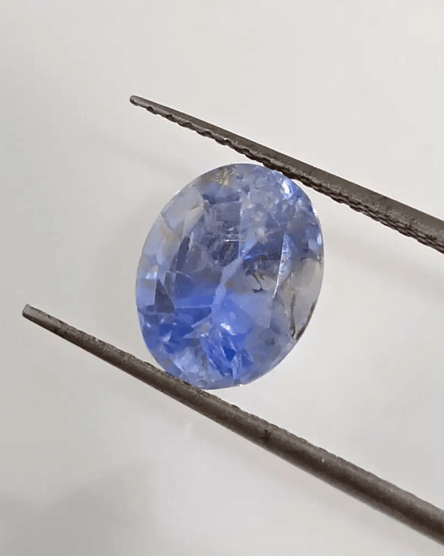 GSI Certified 2.83ct Blue Ceylon Sapphire , Natural Untreated Earth Mined Gemstone - SMSGEMS 