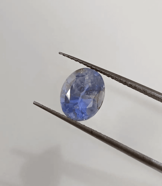 GSI Certified 2.83ct Blue Ceylon Sapphire , Natural Untreated Earth Mined Gemstone - SMSGEMS 