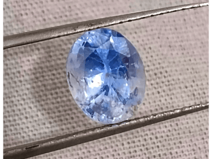 GSI Certified 2.83ct Blue Ceylon Sapphire , Natural Untreated Earth Mined Gemstone - SMSGEMS 