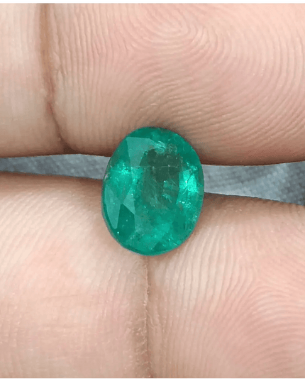 Emerald Deep Green Natural Gemstone GSI Certified 88ct - SMSGEMS 