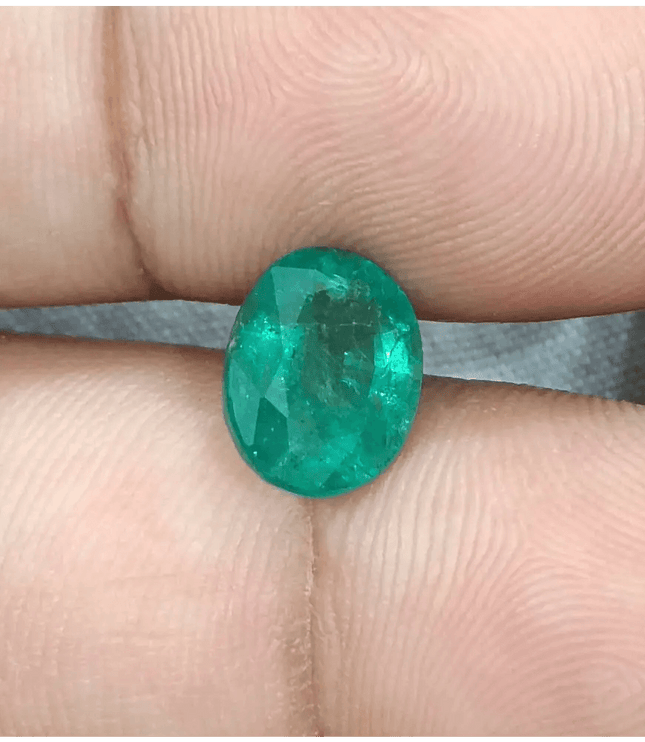 Emerald Deep Green Natural Gemstone GSI Certified 88ct - SMSGEMS 