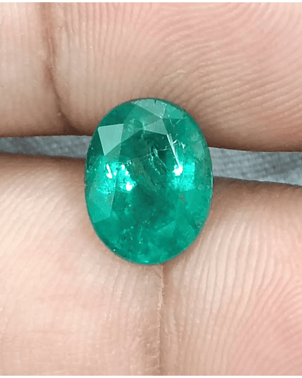 Emerald Deep Green Natural Gemstone GSI Certified 88ct - SMSGEMS 