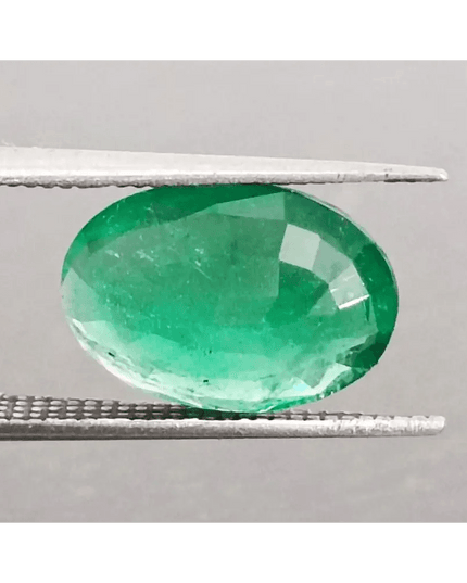 GSI Certified 2.97ct Vivid Green Swat Emerald, Natural Gemstone - SMSGEMS 