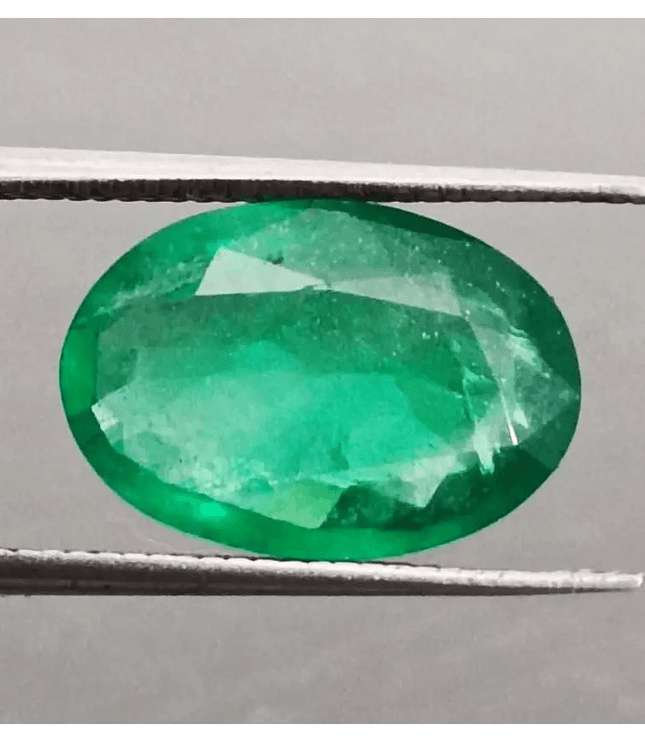 GSI Certified 2.97ct Vivid Green Swat Emerald, Natural Gemstone - SMSGEMS 