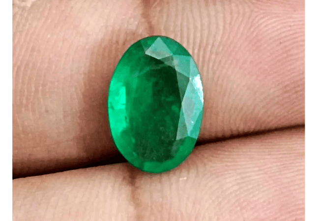 GSI Certified 2.97ct Vivid Green Swat Emerald, Natural Gemstone - SMSGEMS 