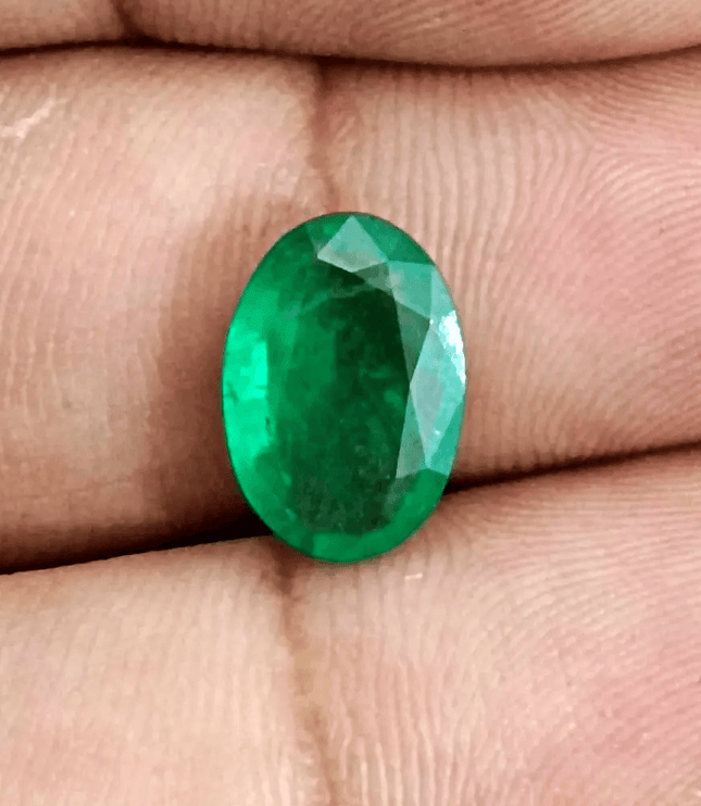 GSI Certified 2.97ct Vivid Green Swat Emerald, Natural Gemstone - SMSGEMS 