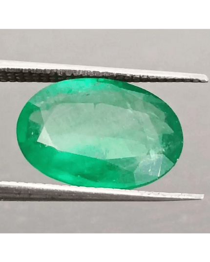 GSI Certified 2.97ct Vivid Green Swat Emerald, Natural Gemstone - SMSGEMS 