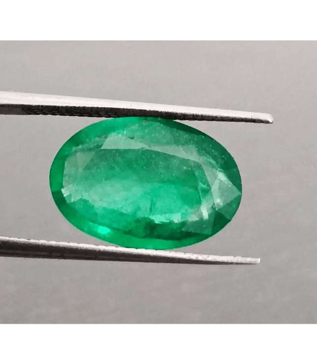 GSI Certified 2.97ct Vivid Green Swat Emerald, Natural Gemstone - SMSGEMS 