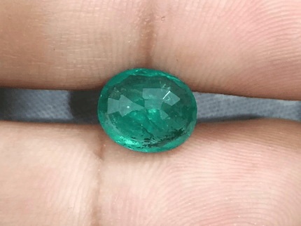 GSI Certified 2.99ct Zambian Emerald, 100% Natural Gemstone - SMSGEMS 