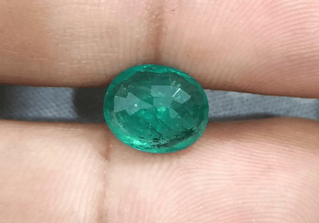 GSI Certified 2.99ct Zambian Emerald, 100% Natural Gemstone - SMSGEMS 