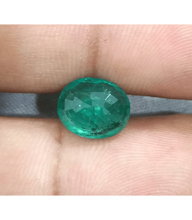 GSI Certified 2.99ct Zambian Emerald, 100% Natural Gemstone - SMSGEMS 