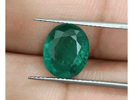GSI Certified 2.99ct Zambian Emerald, 100% Natural Gemstone - SMSGEMS 