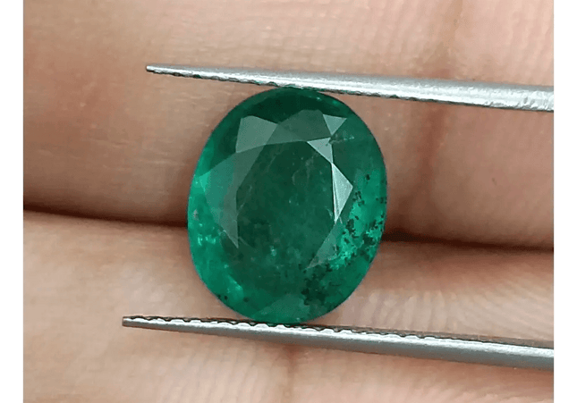 GSI Certified 2.99ct Zambian Emerald, 100% Natural Gemstone - SMSGEMS 