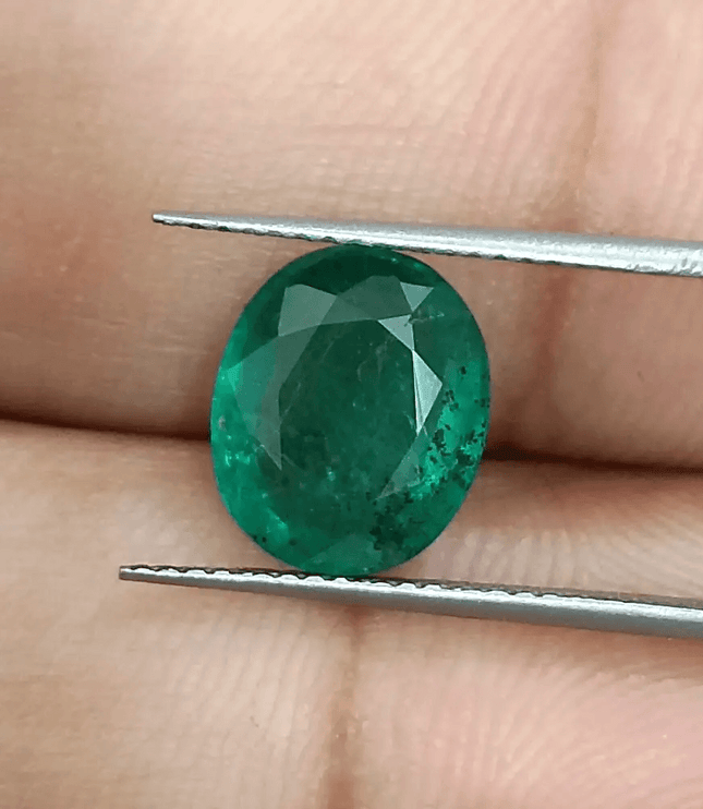 GSI Certified 2.99ct Zambian Emerald, 100% Natural Gemstone - SMSGEMS 