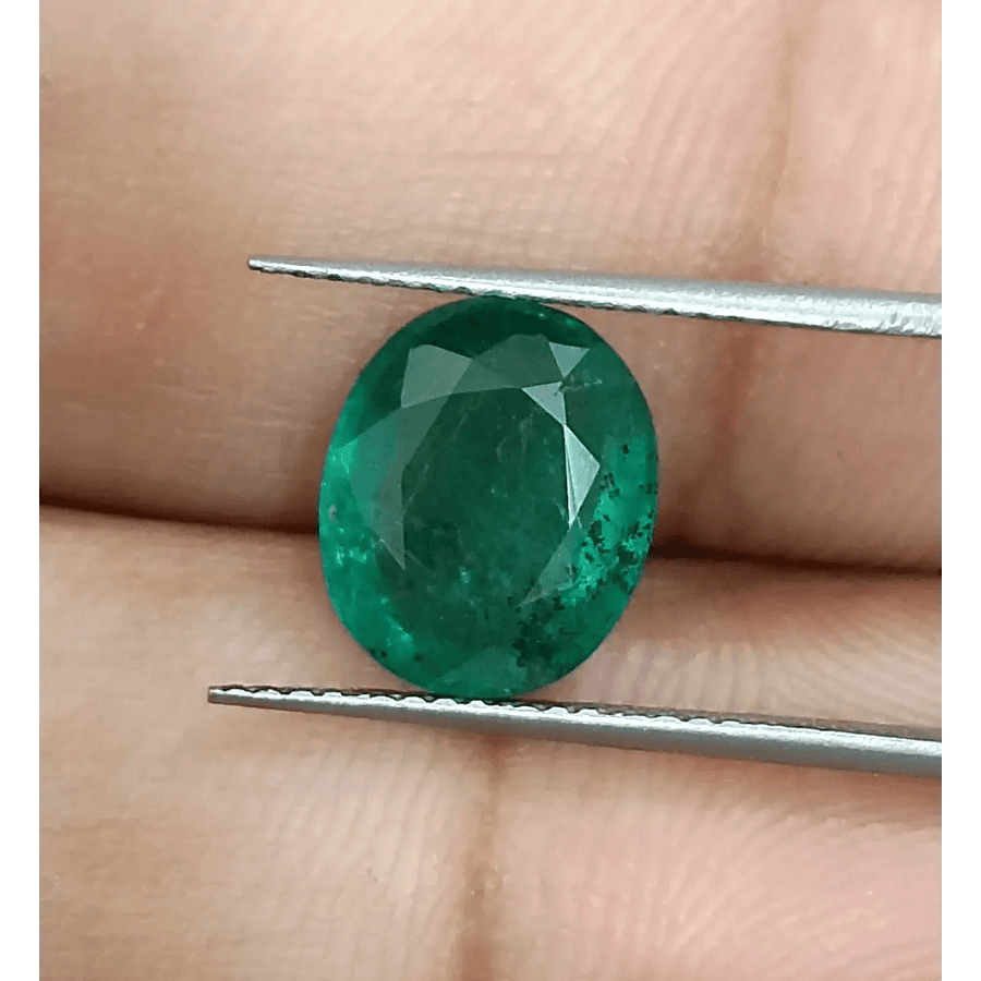 GSI Certified 2.99ct Zambian Emerald, 100% Natural Gemstone - SMSGEMS 