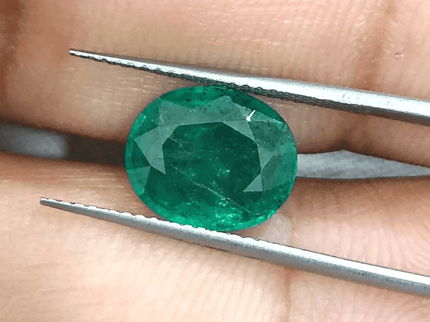 GSI Certified 2.99ct Zambian Emerald, 100% Natural Gemstone - SMSGEMS 