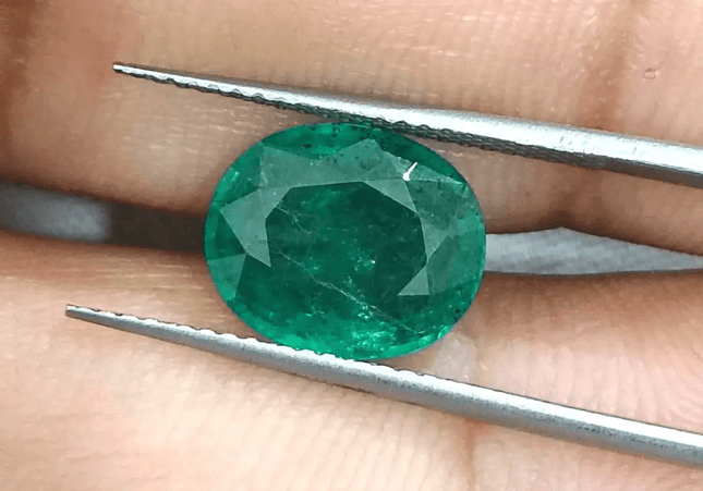 GSI Certified 2.99ct Zambian Emerald, 100% Natural Gemstone - SMSGEMS 