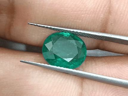 GSI Certified 2.99ct Zambian Emerald, 100% Natural Gemstone - SMSGEMS 
