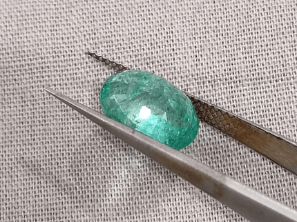 GSI Certified 3.00ct Zambian Emerald, 100% Natural Gemstone - SMSGEMS 