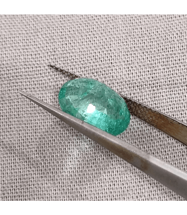 GSI Certified 3.00ct Zambian Emerald, 100% Natural Gemstone - SMSGEMS 