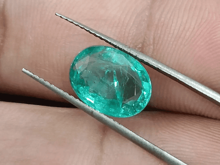 GSI Certified 3.00ct Zambian Emerald, 100% Natural Gemstone - SMSGEMS 