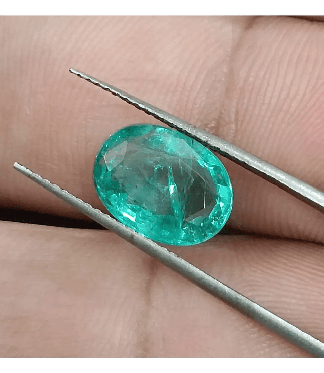 GSI Certified 3.00ct Zambian Emerald, 100% Natural Gemstone - SMSGEMS 