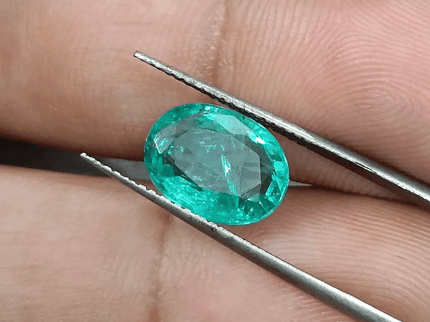 GSI Certified 3.00ct Zambian Emerald, 100% Natural Gemstone - SMSGEMS 