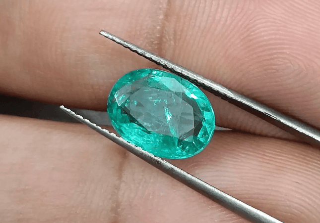 GSI Certified 3.00ct Zambian Emerald, 100% Natural Gemstone - SMSGEMS 