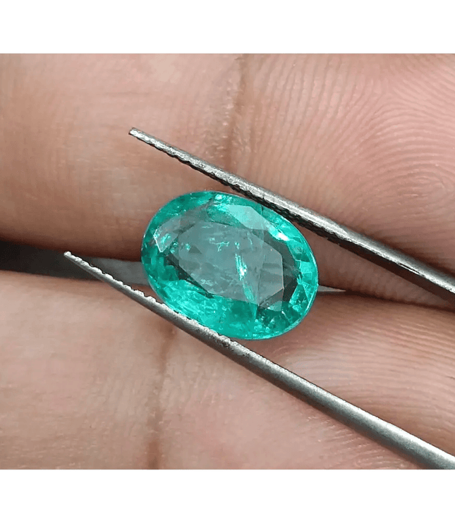 GSI Certified 3.00ct Zambian Emerald, 100% Natural Gemstone - SMSGEMS 