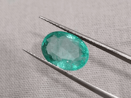GSI Certified 3.00ct Zambian Emerald, 100% Natural Gemstone - SMSGEMS 