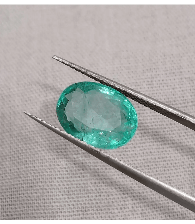 GSI Certified 3.00ct Zambian Emerald, 100% Natural Gemstone - SMSGEMS 