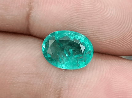 GSI Certified 3.00ct Zambian Emerald, 100% Natural Gemstone - SMSGEMS 