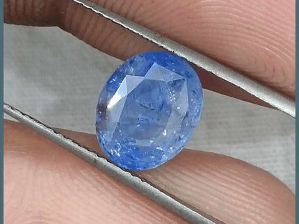 GSI Certified 3.02ct Blue Ceylon Sapphire, Natural Gemstone - SMSGEMS 