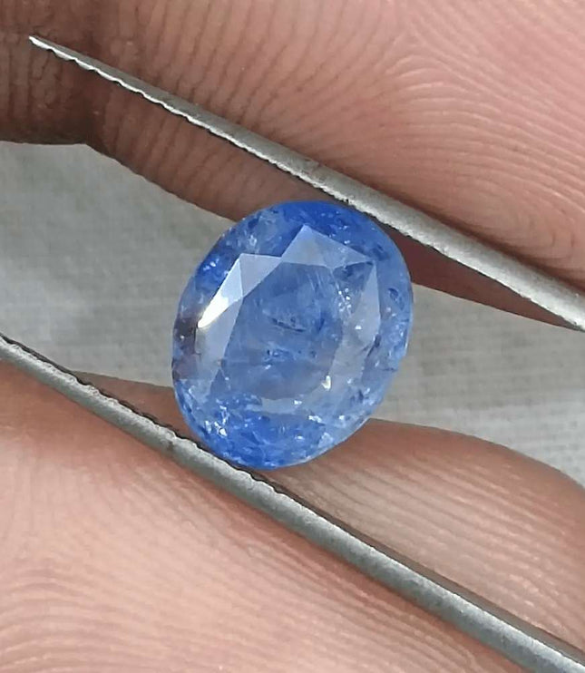 GSI Certified 3.02ct Blue Ceylon Sapphire, Natural Gemstone - SMSGEMS 