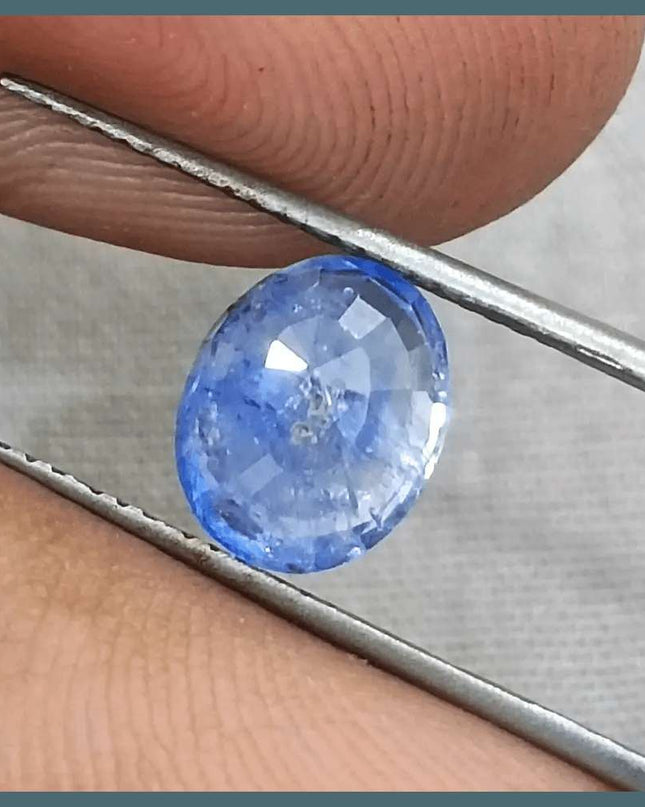 GSI Certified 3.02ct Blue Ceylon Sapphire, Natural Gemstone - SMSGEMS 