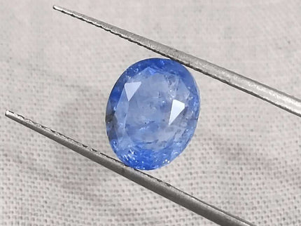 GSI Certified 3.02ct Blue Ceylon Sapphire, Natural Gemstone - SMSGEMS 
