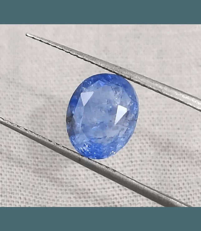 GSI Certified 3.02ct Blue Ceylon Sapphire, Natural Gemstone - SMSGEMS 