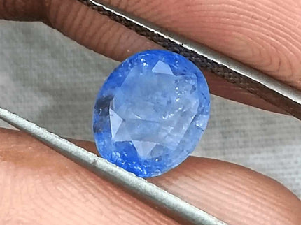 GSI Certified 3.02ct Blue Ceylon Sapphire, Natural Gemstone - SMSGEMS 