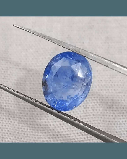 GSI Certified 3.02ct Blue Ceylon Sapphire, Natural Gemstone - SMSGEMS 