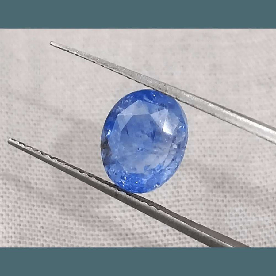 GSI Certified 3.02ct Blue Ceylon Sapphire, Natural Gemstone - SMSGEMS 