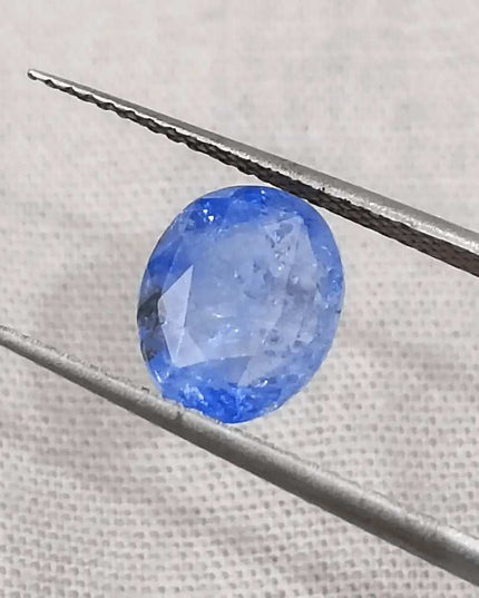 GSI Certified 3.02ct Blue Ceylon Sapphire, Natural Gemstone - SMSGEMS 