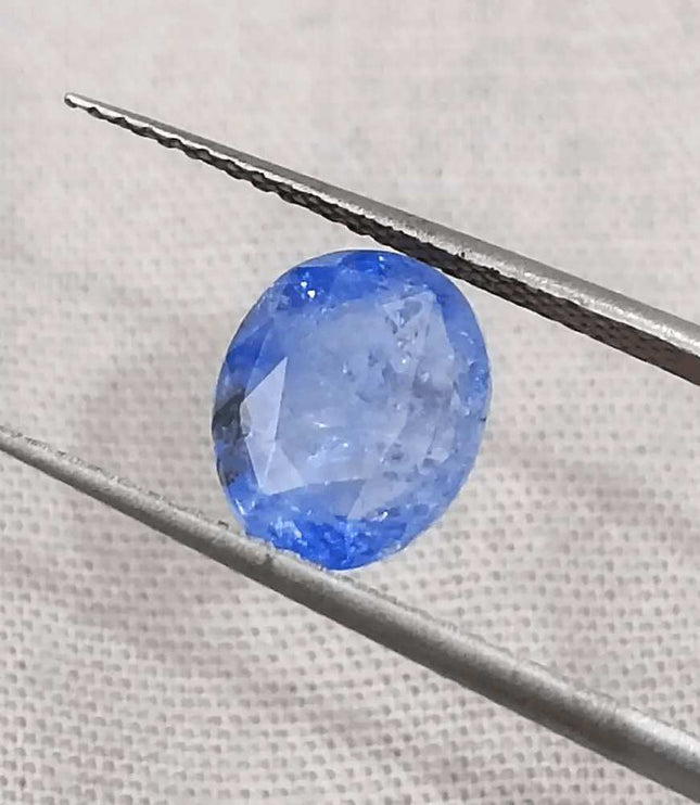 GSI Certified 3.02ct Blue Ceylon Sapphire, Natural Gemstone - SMSGEMS 