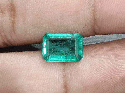 GSI Certified 3.05ct Zambian Emerald, 100% Natural Gemstone - SMSGEMS 
