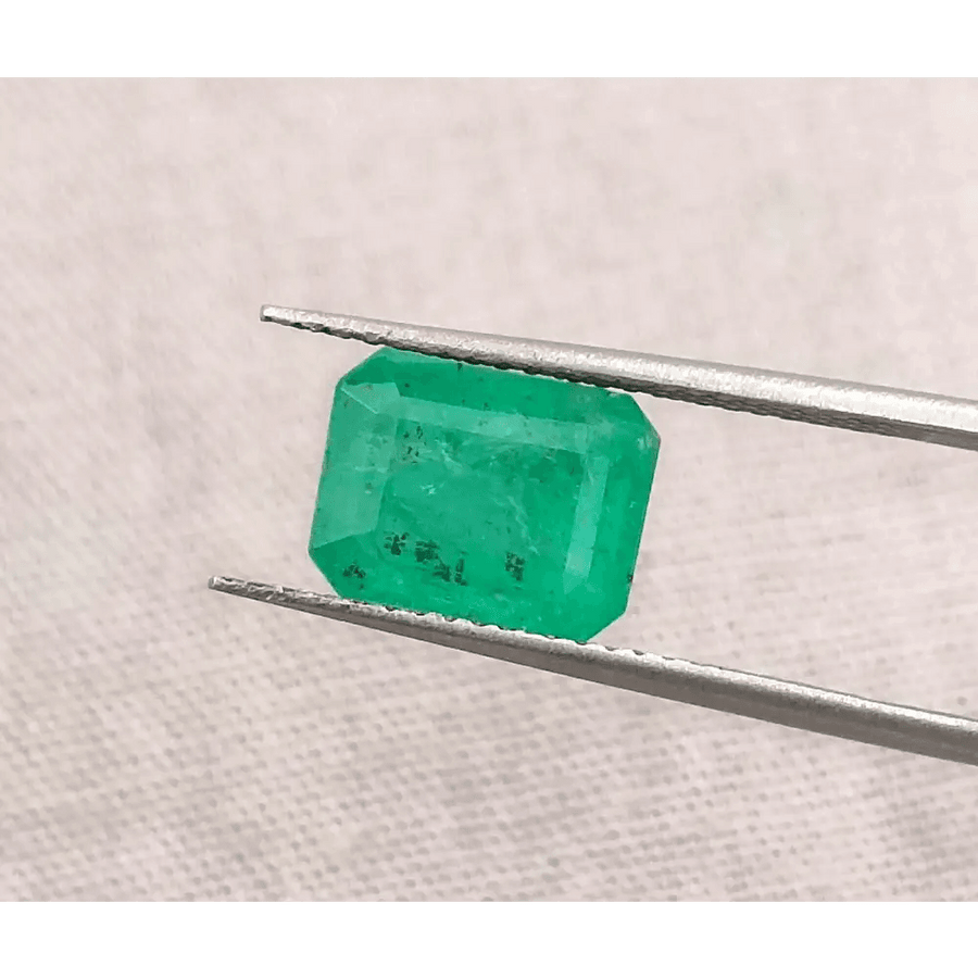 Zambian Emerald Cut Natural Earth Mined Gemstone - SMSGEMS 