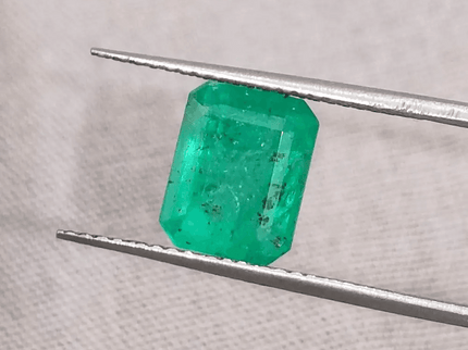 Zambian Emerald Cut Natural Earth Mined Gemstone - SMSGEMS 