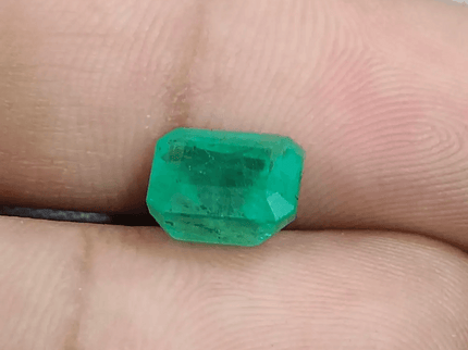 Zambian Emerald Cut Natural Earth Mined Gemstone - SMSGEMS 