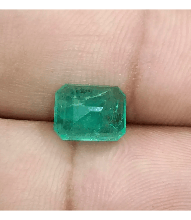 Zambian Emerald Cut Natural Earth Mined Gemstone - SMSGEMS 