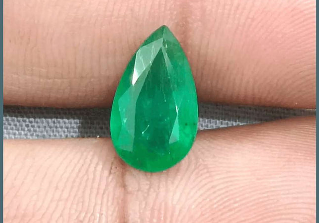GSI Certified 3.06ct Velvet Green Emerald Natural Earth Mined Gemstone - SMSGEMS 