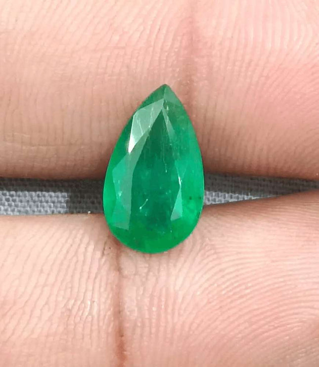 GSI Certified 3.06ct Velvet Green Emerald Natural Earth Mined Gemstone - SMSGEMS 