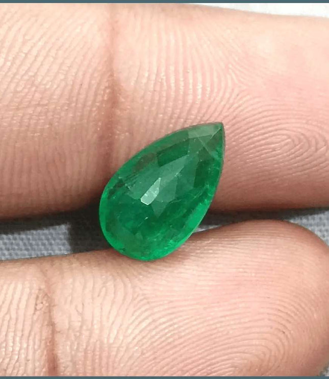 GSI Certified 3.06ct Velvet Green Emerald Natural Earth Mined Gemstone - SMSGEMS 